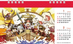画像ギャラリー No.001のサムネイル画像 / 「戦国無双3」“みにきゃら”の2014年度版卓上カレンダーが10月下旬に発売