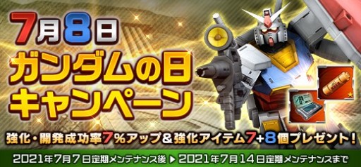 画像ギャラリー No.001のサムネイル画像 / 「ガンダムオンライン」，強化成功率がアップする“ガンダムの日”キャンペーン開催