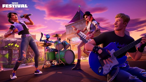 画像ギャラリー No.002のサムネイル画像 / 4人でバンドを組んで演奏を楽しめるリズムゲーム「Fortnite Festival」，シーズン1開幕。「フォートナイト」内で配信開始
