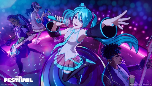 画像ギャラリー No.004のサムネイル画像 / 「Fortnite Festival」シーズン7のアイコンとして「初音ミク」が登場。新コスや楽器に加え，「M@GICAL☆CURE! LOVE ♥ SHOT!」を獲得可能