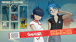 画像ギャラリー No.005のサムネイル画像 / 「Fortnite Festival」シーズン10のアイコンにバーチャルバンド「Gorillaz」を起用。ヌードル，2D，ラッセル，マードックのコスチュームが登場