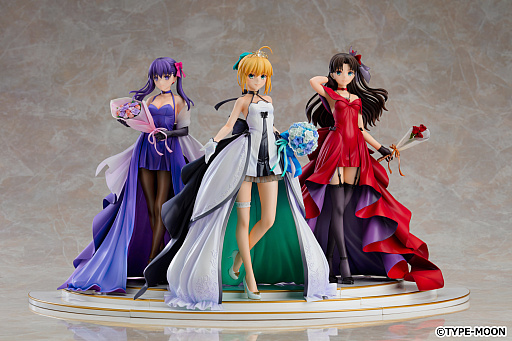 画像ギャラリー No.003のサムネイル画像 / 「Fate/stay night」15周年プロジェクトよりセイバー,遠坂凛,間桐桜のフィギュアが登場。武内 崇氏デザインのドレス姿