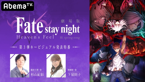 画像ギャラリー No.001のサムネイル画像 / 「劇場版『Fate/stay night [Heaven's Feel]』III.spring song」第3弾キービジュアル発表特番がAbemaTVで2月15日に配信