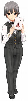 画像ギャラリー No.002のサムネイル画像 / 「マージャン★ドリームクラブ」，慣れない水着姿に恥ずかしがっている？ “受付さん”も凝視できる「ギャラリーモード」などの概要が公開に