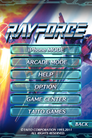 画像ギャラリー No.004のサムネイル画像 / iPhone/iPod Touch版「RAYFORCE」が本日配信。「ロックオンレーザー」で敵を一掃し，ハイスコアの更新を目指せ