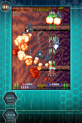 画像ギャラリー No.008のサムネイル画像 / iPhone/iPod Touch版「RAYFORCE」が本日配信。「ロックオンレーザー」で敵を一掃し，ハイスコアの更新を目指せ