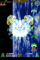 画像ギャラリー No.016のサムネイル画像 / iPhone/iPod Touch版「RAYFORCE」が本日配信。「ロックオンレーザー」で敵を一掃し，ハイスコアの更新を目指せ