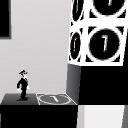 画像ギャラリー No.004のサムネイル画像 / 3DS「SHIFTING WORLD 白と黒の迷宮」が本日発売。白と黒の世界を反転（シフト）させながら迷宮の脱出を目指すパズルアクション
