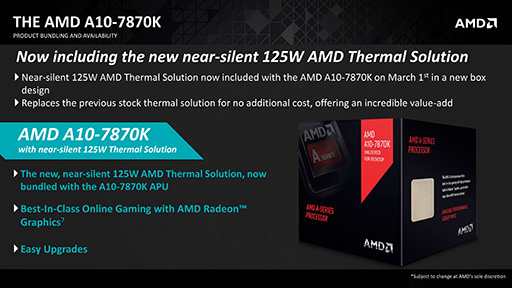 画像ギャラリー No.007のサムネイル画像 / AMD,定格クロックが4GHzを超えた新APU「A10-7890K」など,デスクトップPC向けの新プロセッサを発表