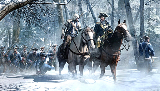 画像ギャラリー No.005のサムネイル画像 / 「Assassin's Creed III」最新エンジンは，1画面に2000体のキャラクターを表示。Wii U版ではタブレットをAnimusとして操作
