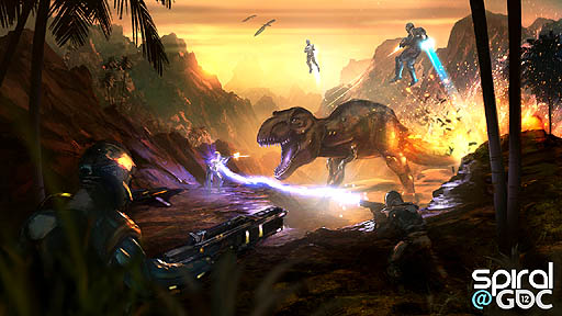 画像ギャラリー No.002のサムネイル画像 / 「ORION: Dino Beatdown」の制作が発表。ジェットパックを背負って恐竜と戦うアクションゲームの新作