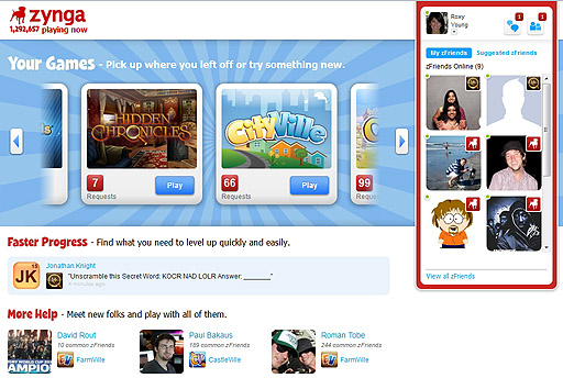 画像ギャラリー No.001のサムネイル画像 / Zyngaが独自プラットフォーム「Zynga Platform」を発表。「Zynga.com」では,FacebookへアクセスせずにZyngaゲームのプレイが可能