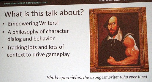 画像ギャラリー No.022のサムネイル画像 / ［GDC 2012］Valve，データベースを使ったファジーな会話システムを紹介するレクチャーを実施。シンプルな原理で，複雑な会話も可能に