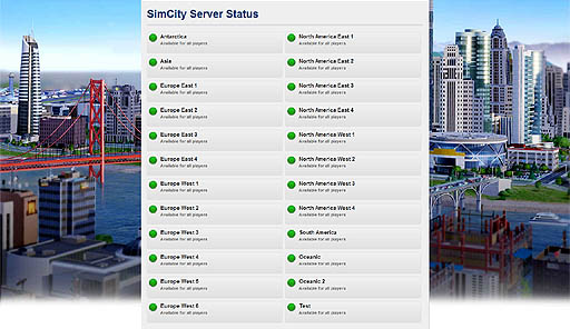 画像ギャラリー No.002のサムネイル画像 / 「SimCity」のサーバー状況を確認できるサイトがオープン。また，パスファインディングの問題に関する開発者ブログも公開