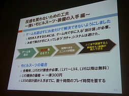 画像ギャラリー No.008のサムネイル画像 / ［CEDEC 2013］「機動戦士ガンダム バトルオペレーション」におけるF2P導入が紹介されたセッションをレポート