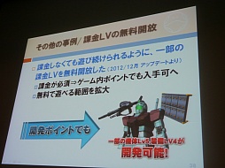 画像ギャラリー No.011のサムネイル画像 / ［CEDEC 2013］「機動戦士ガンダム バトルオペレーション」におけるF2P導入が紹介されたセッションをレポート