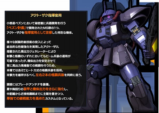 画像ギャラリー No.004のサムネイル画像 / 「ガンダム バトルオペレーション」，アクト・ザク指揮官用の設計図がドロップするキャンペーン