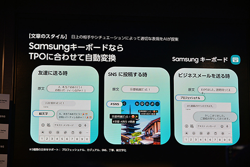 画像ギャラリー No.007のサムネイル画像 / 「Galaxy S24はAIフォン」に。Samsungが豊富なAI機能を猛アピール