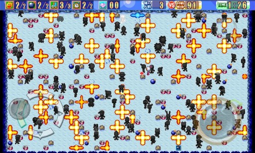 画像ギャラリー No.003のサムネイル画像 / 「100人大戦ボンバーマン」，基本無料のアイテム課金でiOS/Android向けに配信。想像を絶する“100人大戦”を体験しよう