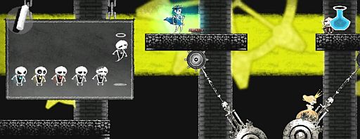 画像ギャラリー No.025のサムネイル画像 / 「Dokuro」，体験版第2弾「ステージ2」が本日配信。テケテケ動く可愛い主人公と一緒に，手強さを増す骨太ギミックに挑戦しよう
