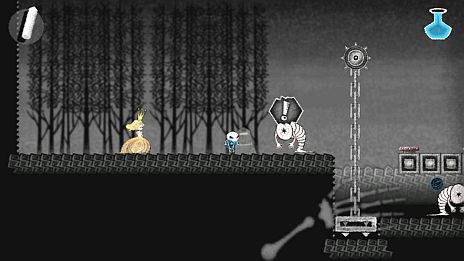 画像ギャラリー No.016のサムネイル画像 / 「Dokuro」，セーブデータが引き継げる体験版の最終章が本日配信。「魔界の厨房」がモチーフのステージ3には「赤チョーク」で火をつけるギミックが登場