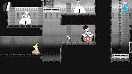 画像ギャラリー No.022のサムネイル画像 / 「Dokuro」，セーブデータが引き継げる体験版の最終章が本日配信。「魔界の厨房」がモチーフのステージ3には「赤チョーク」で火をつけるギミックが登場