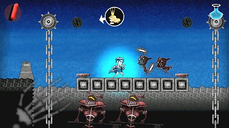 画像ギャラリー No.025のサムネイル画像 / 「Dokuro」，セーブデータが引き継げる体験版の最終章が本日配信。「魔界の厨房」がモチーフのステージ3には「赤チョーク」で火をつけるギミックが登場