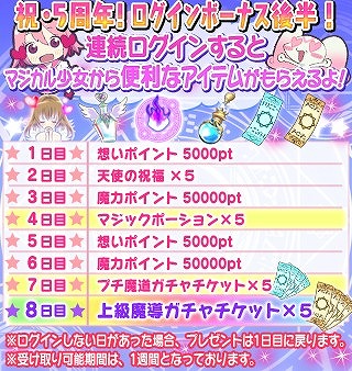 画像ギャラリー No.003のサムネイル画像 / 「マジカル少女大戦」，5周年記念キャンペーンの後半が開催中