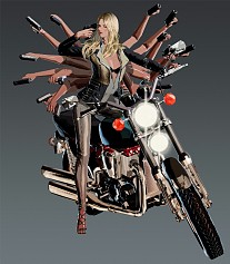 画像ギャラリー No.004のサムネイル画像 / 角川＆GhM新作「KILLER IS DEAD」は，不思議さと不気味さと不条理さが同居した世界が描かれた，遊べば遊ぶほど気持ち良くなるアクションゲームだった