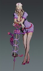画像ギャラリー No.006のサムネイル画像 / 角川＆GhM新作「KILLER IS DEAD」は，不思議さと不気味さと不条理さが同居した世界が描かれた，遊べば遊ぶほど気持ち良くなるアクションゲームだった