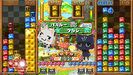 画像ギャラリー No.003のサムネイル画像 / 「アイルーでパズルー」は本日発売。「トロ」「クロ」の“お面”の出現条件や，“スーパープレイ動画”が公開に