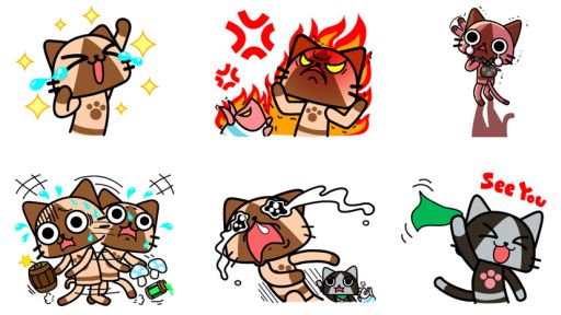 画像ギャラリー No.002のサムネイル画像 / アイルーが「LINE」のスタンプに登場。バリエーション豊かな40種をセットで販売