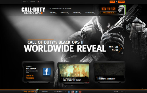 画像ギャラリー No.001のサムネイル画像 / Activisionが「Call of Duty: Black Ops 2」の公式サイトをプレオープン? イギリスでは11月13日に発売予定