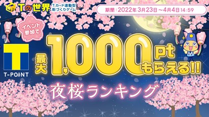 画像ギャラリー No.001のサムネイル画像 / 「Tの世界」Tポイントが最大1000ポイントもらえるイベントが開催中