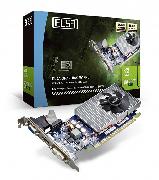画像ギャラリー No.003のサムネイル画像 / ELSA，共にLow Profile対応のGT 610カードとGT 620カードを発売