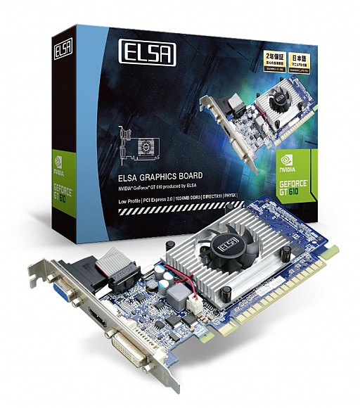 画像ギャラリー No.004のサムネイル画像 / ELSA，共にLow Profile対応のGT 610カードとGT 620カードを発売