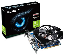 画像ギャラリー No.001のサムネイル画像 / コアクロック1050MHzのOC仕様となるGIGA-BYTE製GT 640搭載カード