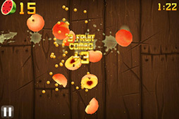 画像ギャラリー No.004のサムネイル画像 / 果汁が飛び散るスマートフォン向けアクションゲーム「Fruit Ninja」を紹介する「（ほぼ）日刊スマホゲーム通信」第24回