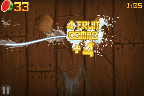 画像ギャラリー No.008のサムネイル画像 / 果汁が飛び散るスマートフォン向けアクションゲーム「Fruit Ninja」を紹介する「（ほぼ）日刊スマホゲーム通信」第24回