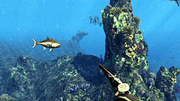 画像ギャラリー No.014のサムネイル画像 / オーバーランド,モリで突いて魚を捕るスピアフィッシングシム「デプス ハンター」を,2012年5月18日にリリース