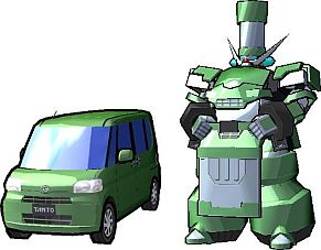 画像ギャラリー No.005のサムネイル画像 / 「超速変形ジャイロゼッター アルバロスの翼」,国産自動車メーカー・スズキ,ダイハツが参戦。実在する車アルト/ワゴンR/タント/ムーヴなどがメカに変形