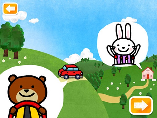 画像ギャラリー No.002のサムネイル画像 / 親子で楽しめるiOS向け「ぶーぶードライブ」が登場。絵本の中をドライブしよう