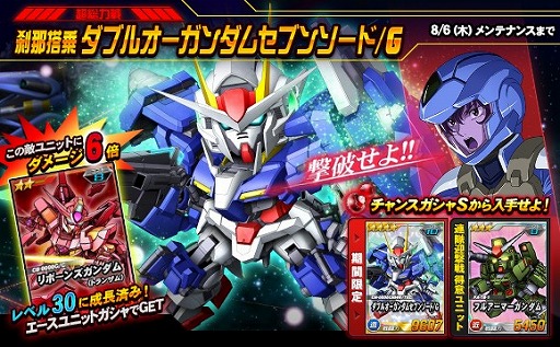 画像ギャラリー No.001のサムネイル画像 / 「SDガンダムオペレーションズ」，総力戦＆超総力戦ダブルオーガンダムセブンソード/Gが開始