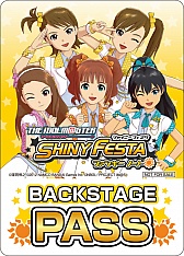 画像ギャラリー No.003のサムネイル画像 / バンダイナムコゲームス，「シャイニーフェスタ」の初回限定の封入特典「バックステージパス」所有者を対象にアイマスライブの先行申込受付を行うことを発表