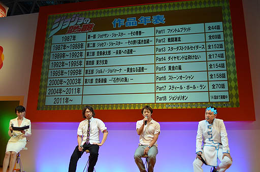 画像ギャラリー No.004のサムネイル画像 / ［TGS 2012］空条承太郎役に小野大輔さん，ジョセフ・ジョースター役に杉田智和さん。主要キャラのキャストや新たな参戦キャラも判明した「ジョジョの奇妙な冒険 オールスターバトル」ステージイベント