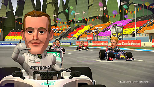 画像ギャラリー No.001のサムネイル画像 / 「F1 RACE STARS」のインプレッションを掲載。コードマスターズから2013年3月7日に発売される本作は,手軽に遊べる異色のF1ゲーム
