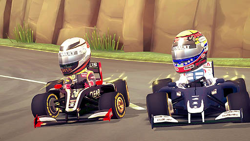 画像ギャラリー No.005のサムネイル画像 / 「F1 RACE STARS」のインプレッションを掲載。コードマスターズから2013年3月7日に発売される本作は,手軽に遊べる異色のF1ゲーム