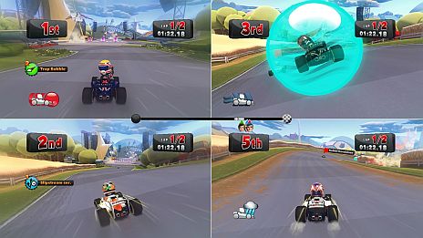 画像ギャラリー No.011のサムネイル画像 / 「F1 RACE STARS」，カスタムイベントや相撲ロボが鎮座する日本コースなどが公開に。テレビCMパロディ風に「ボトルロケット」を紹介するムービーも