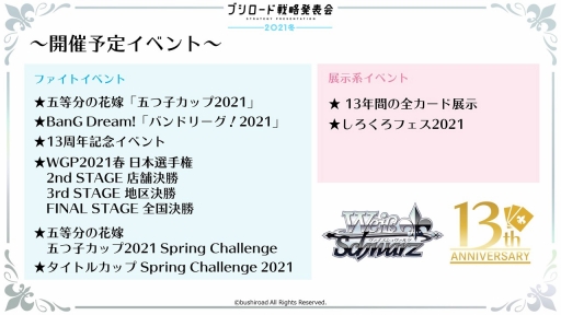 画像ギャラリー No.041のサムネイル画像 / 2回に分けて開催される「ブシロードTCG戦略発表会2021冬」の初日をレポート。ヴァイスシュヴァルツとReバース for youの新情報が公開に