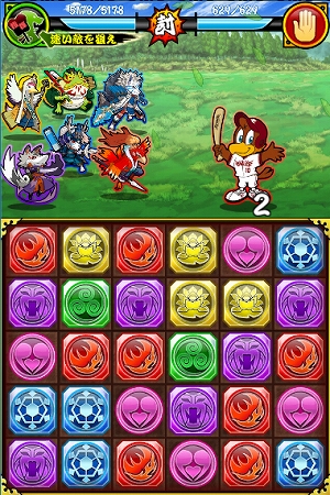 画像ギャラリー No.005のサムネイル画像 / 「戦国パズル!!あにまる大合戦」，楽天イーグルスコラボが本日スタート